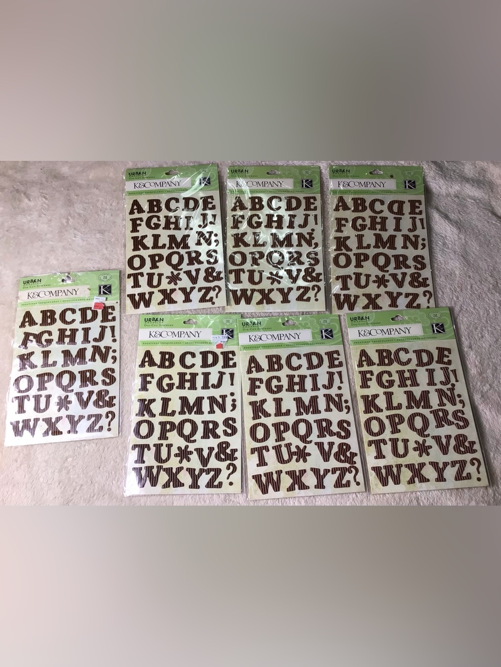 K & Company Alphabet Sticker Sheets